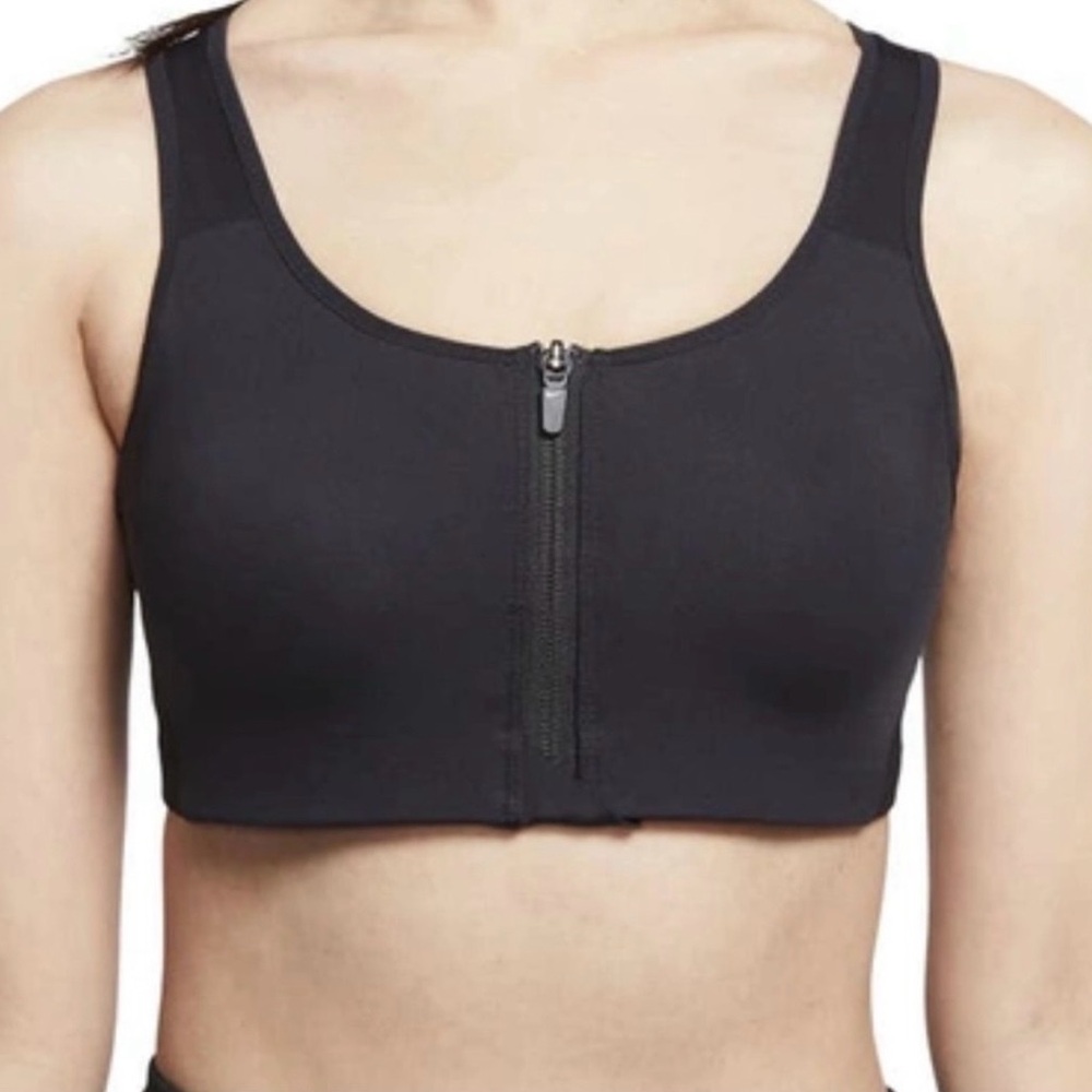 Nike Black Front-Zip High Support Sports Bra